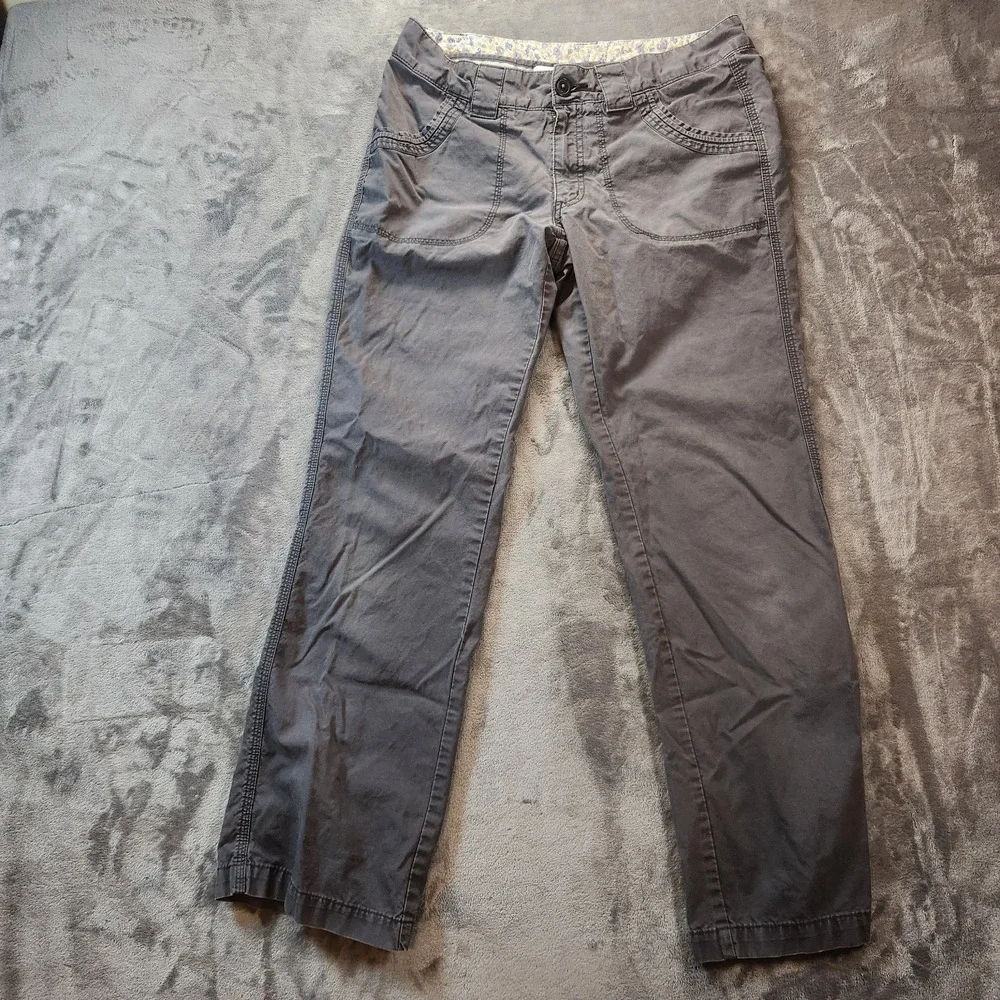 Carhartt Pants Womens 10  Gray Trail Relaxed Fit Straight Leg 10x30 WB065 COA